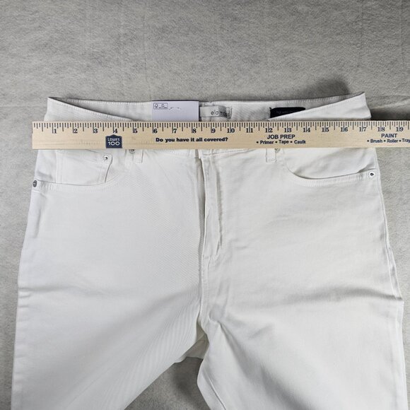 NEW Ella Moss High Rise Slim Straight Ankle Jeans White Size 14/32 - Picture 4 of 7